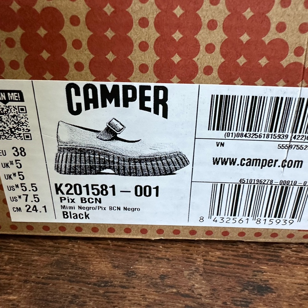 Camper Black Mary Jane Shoes with Buckle - Picture 9 of 10
